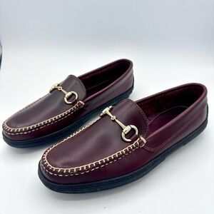 TB Phelps Burgundy Horse Bit Driving Loafers